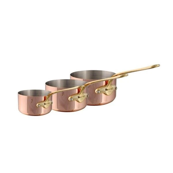 Mauviel Set Of 3 Saucepans M'150 B 1 Mauviel Set Of 3 Saucepans M'150 B