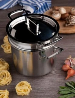 Le Creuset Classic Classic Stainless Steel Pasta Pot With Colander Insert -Deuteres Shop 96200520001000 LS00002 1280x1280
