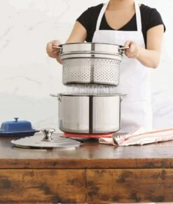 Le Creuset Classic Classic Stainless Steel Pasta Pot With Colander Insert -Deuteres Shop 96200520001000 LS00004 1280x1280